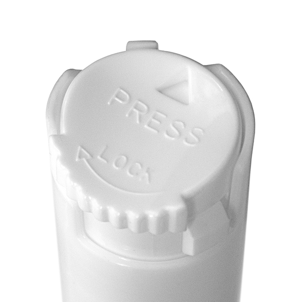 0.5OZ WHITE PP CHILD RESISTANT / BUTTON LOCK SPRAY PUMP WITH TEAR-OFF TAB - 100MCL OUTPUT-detail image