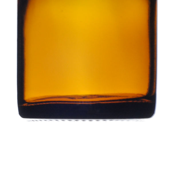1OZ AMBER GLASS BOSTON ROUND - 20-405 NECK-detail image