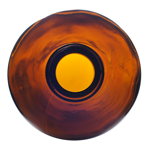 16OZ AMBER GLASS  BOSTON ROUND 28-400-detail image