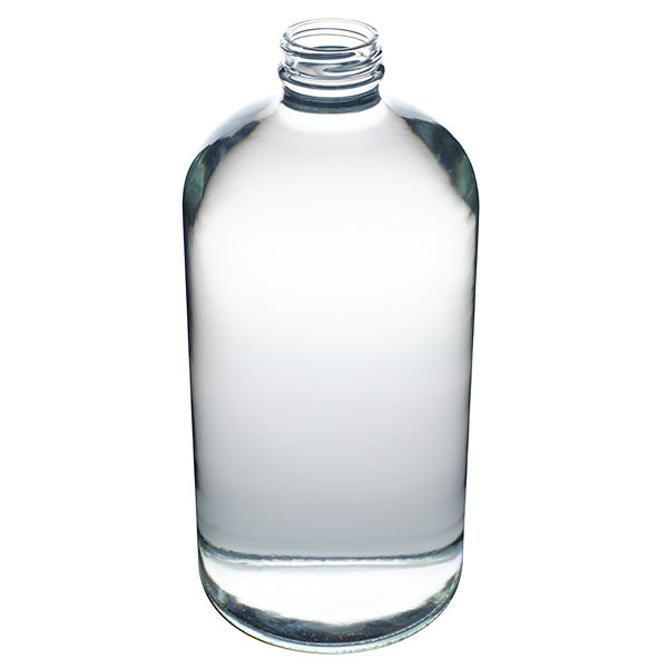32OZ FLINT GLASS  BOSTON ROUND - 33-400 NECK