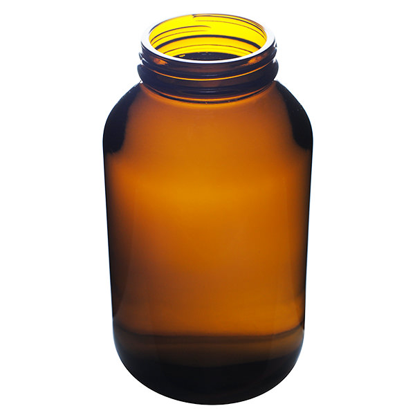 500CC AMBER WIDE MOUTH ROUND EURO - 53-400 NECK