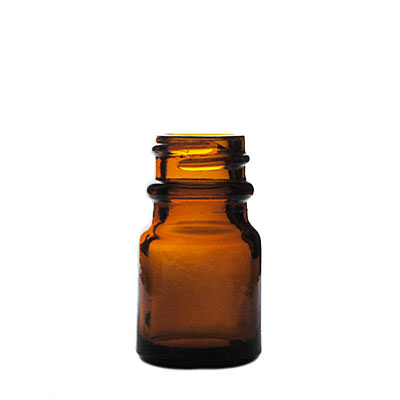 6CC AMBER GLASS WIDE MOUTH ROUND  WITH 20-405 NECK FINISH