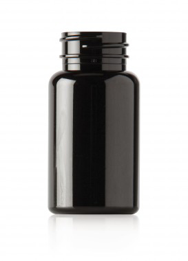 75CC AMBER PACKER ROUND PET PLASTIC BOTTLE - 33 400 NECK