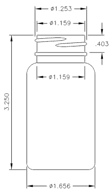 75CC AMBER PACKER ROUND PET PLASTIC BOTTLE - 33 400 NECK-detail image