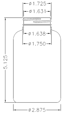 400CC WHITE PACKER ROUND PET PLASTIC BOTTLE - 53 400 NECK
