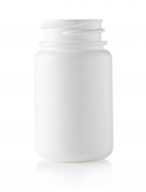 50CC WHITE PACKER ROUND HDPE PLASTIC BOTTLE - 38 400 NECK