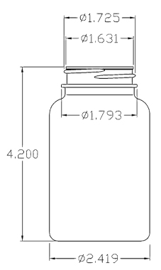 225CC WHITE PACKER ROUND HDPE PLASTIC BOTTLE - 45 400 NECK-detail image