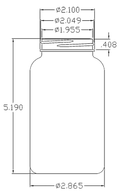 400CC WHITE PACKER ROUND HDPE PLASTIC BOTTLE - 45 400 NECK