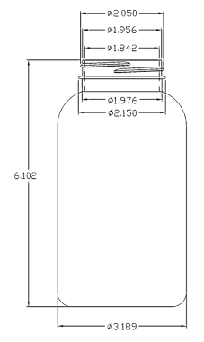 625CC WHITE PACKER ROUND PET PLASTIC BOTTLE - 53 400 NECK