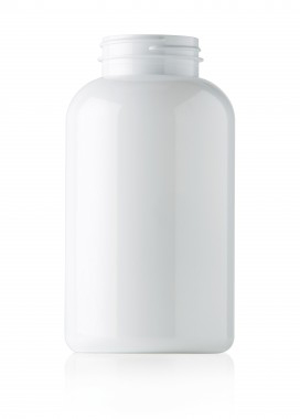 750CC WHITE PACKER ROUND PET PLASTIC BOTTLE - 53 400 NECK