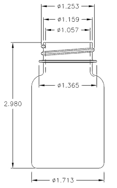 75CC AMBER PACKER ROUND PET PLASTIC BOTTLE - 33 400 NECK-detail image