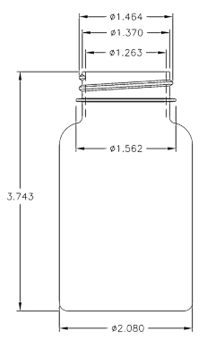 150CC COBALT BLUE PACKER ROUND PET PLASTIC BOTTLE - 38 400 NECK-detail image