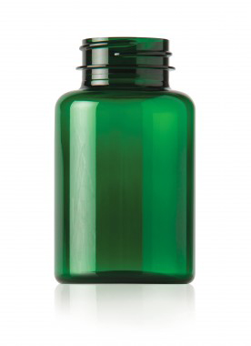 175CC GREEN PACKER ROUND PET PLASTIC BOTTLE - 38 400 NECK