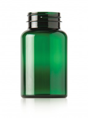 225CC GREEN PACKER ROUND PET PLASTIC BOTTLE - 45 400 NECK