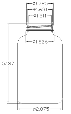 400CC AMBER PACKER ROUND PET PLASTIC BOTTLE - 45 400 NECK-detail image