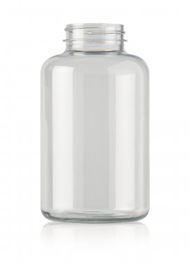 500CC CLEAR PACKER ROUND PET PLASTIC BOTTLE - 45 400 NECK