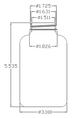 500CC CLEAR PACKER ROUND PET PLASTIC BOTTLE - 45 400 NECK-detail image