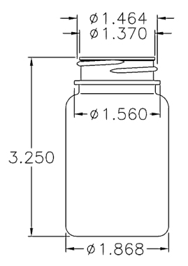 100CC WHITE PACKER ROUND HDPE PLASTIC BOTTLE - 38 400 NECK-detail image