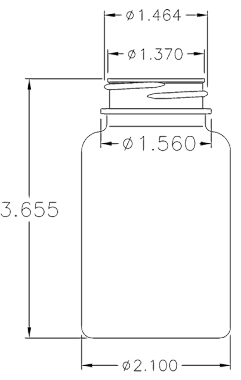 150CC WHITE PACKER ROUND HDPE PLASTIC BOTTLE - 38 400 NECK