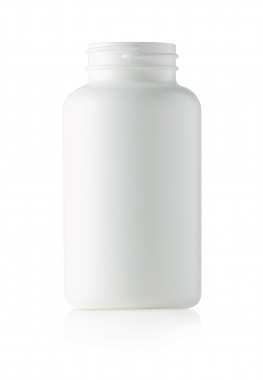 300CC WHITE PACKER ROUND HDPE PLASTIC BOTTLE - 45 400 NECK