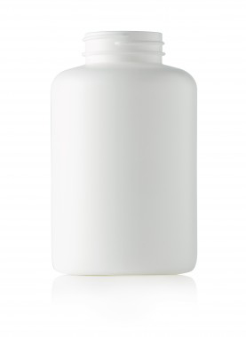 500CC WHITE PACKER ROUND HDPE PLASTIC BOTTLE - 45 400 NECK