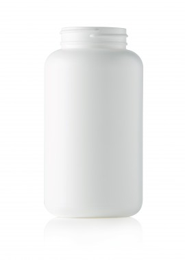 500CC WHITE PACKER ROUND HDPE PLASTIC BOTTLE - 53 400 NECK