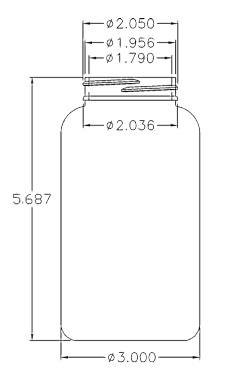 500CC WHITE PACKER ROUND HDPE PLASTIC BOTTLE - 53 400 NECK-detail image