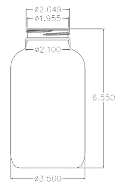 750CC WHITE PACKER ROUND HDPE PLASTIC BOTTLE - 53 400 NECK-detail image
