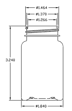 100CC WHITE PACKER ROUND HDPE PLASTIC BOTTLE - 38 400 NECK-detail image