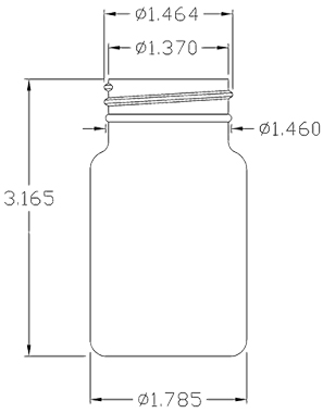 100CC WHITE FLAMED PACKER ROUND HDPE PLASTIC BOTTLE - 38 400 NECK-detail image