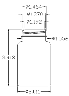 120CC WHITE PACKER ROUND HDPE PLASTIC BOTTLE - 38 400 NECK-detail image