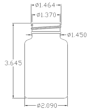 150CC WHITE PACKER ROUND HDPE PLASTIC BOTTLE - 38 400 NECK-detail image