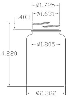 275CC WHITE PACKER ROUND HDPE PLASTIC BOTTLE - 45 400 NECK-detail image