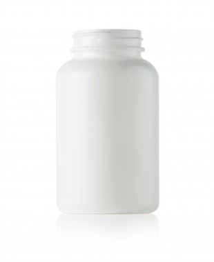 275CC WHITE PACKER ROUND HDPE PLASTIC BOTTLE - 45 400 NECK