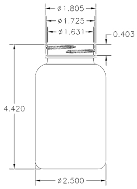 275CC WHITE PACKER ROUND HDPE PLASTIC BOTTLE - 45 400 NECK-detail image