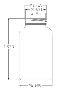 300CC WHITE PACKER ROUND HDPE PLASTIC BOTTLE - 45 400 NECK-detail image