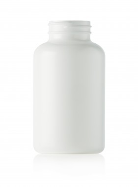 400CC WHITE PACKER ROUND HDPE PLASTIC BOTTLE - 45 400 NECK