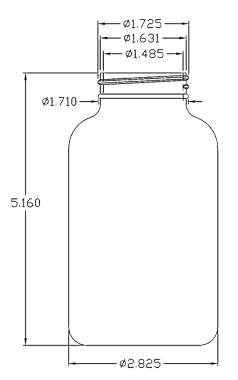 400CC WHITE PACKER ROUND HDPE PLASTIC BOTTLE - 45 400 NECK-detail image