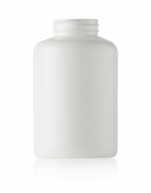 500CC WHITE PACKER ROUND HDPE PLASTIC BOTTLE - 45 400 NECK