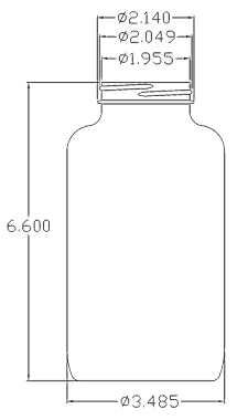 785CC WHITE PACKER ROUND HDPE PLASTIC BOTTLE - 53 400 NECK-detail image