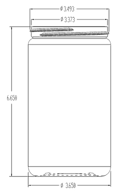 18OZ NATURAL WIDEMOUTH POWDER CANISTER ROUND HDPE PLASTIC BOTTLE - 89 400 NECK-detail image