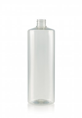 1000CC CLEAR CYLINDER ROUND PET PLASTIC BOTTLE - 28 410 NECK