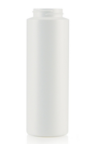 236.58CC NATURAL CYLINDER ROUND HDPE PLASTIC BOTTLE - 38 400 NECK