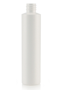 236.58CC NATURAL CYLINDER ROUND HDPE PLASTIC BOTTLE - 28 410 NECK