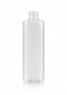 500CC CLEAR CYLINDER ROUND PET PLASTIC BOTTLE - 28 410 NECK