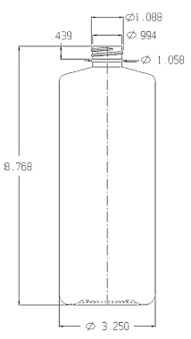 946.35CC NATURAL SHORT CYLINDER ROUND HDPE PLASTIC BOTTLE - 28 410 NECK-detail image
