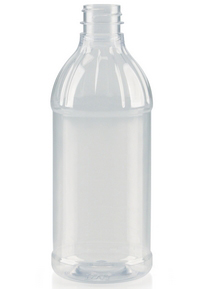 473CC CLEAR CONDIMENT ROUND PET PLASTIC BOTTLE - 28 400 NECK