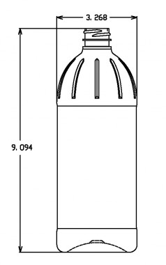 946CC CLEAR CONDIMENT ROUND PET PLASTIC BOTTLE - 28 400 NECK