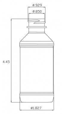 118.3CC AMBER MODERN ROUND PET PLASTIC BOTTLE - 24 400 NECK-detail image
