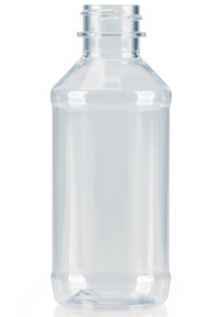 118.3CC CLEAR MODERN ROUND PET PLASTIC BOTTLE - 24 400 NECK